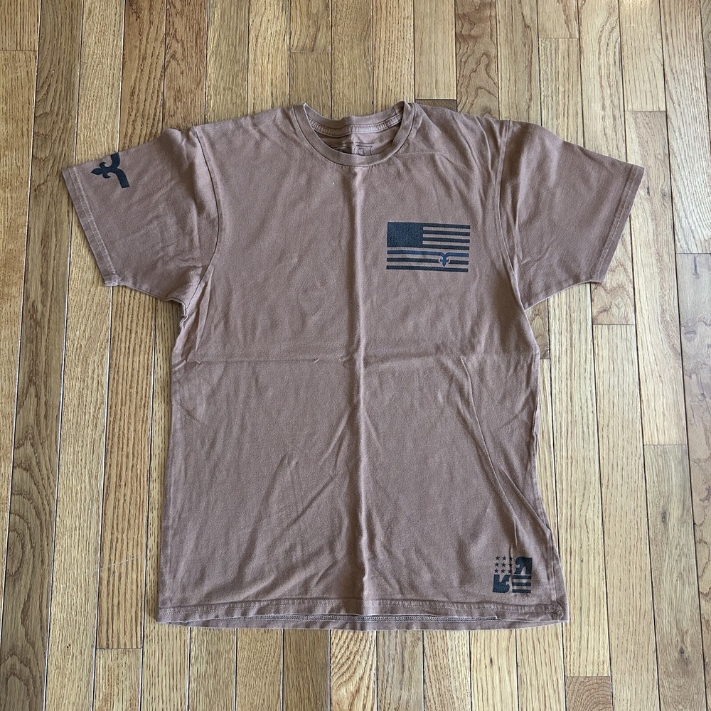 Rock Revival Brown Short Sleeve Graphic Tee‎ Shirt USA Made Mens Size Medium
